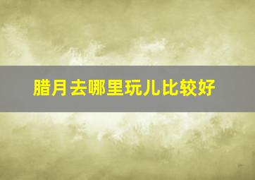 腊月去哪里玩儿比较好