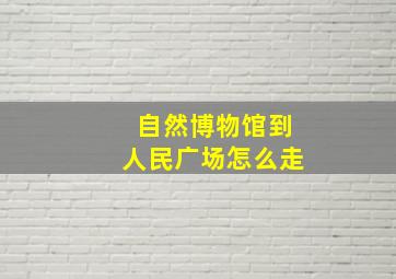 自然博物馆到人民广场怎么走