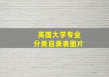 英国大学专业分类目录表图片