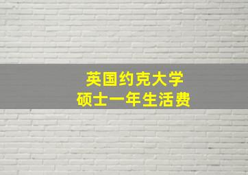 英国约克大学硕士一年生活费