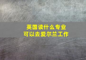 英国读什么专业可以去爱尔兰工作