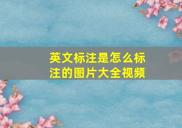 英文标注是怎么标注的图片大全视频