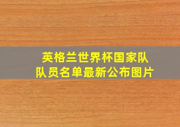 英格兰世界杯国家队队员名单最新公布图片