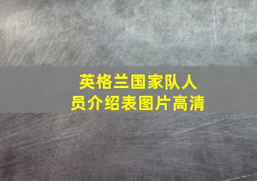 英格兰国家队人员介绍表图片高清