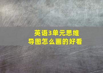 英语3单元思维导图怎么画的好看