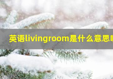 英语livingroom是什么意思啊