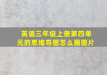 英语三年级上册第四单元的思维导图怎么画图片