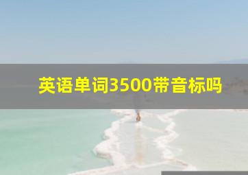 英语单词3500带音标吗