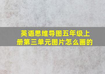 英语思维导图五年级上册第三单元图片怎么画的