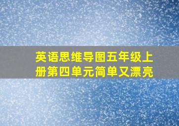 英语思维导图五年级上册第四单元简单又漂亮