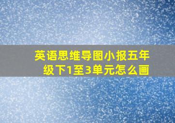 英语思维导图小报五年级下1至3单元怎么画