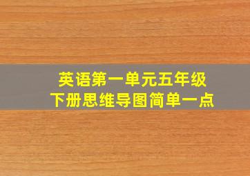 英语第一单元五年级下册思维导图简单一点