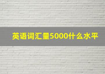 英语词汇量5000什么水平