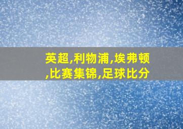 英超,利物浦,埃弗顿,比赛集锦,足球比分