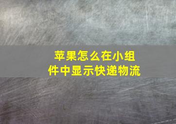 苹果怎么在小组件中显示快递物流