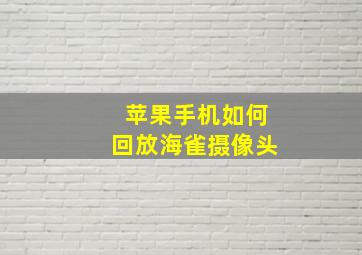 苹果手机如何回放海雀摄像头