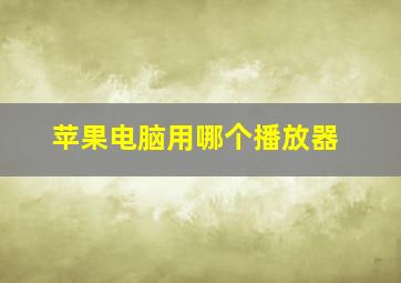 苹果电脑用哪个播放器