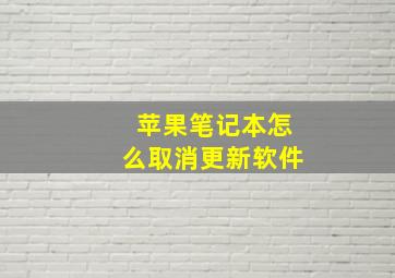 苹果笔记本怎么取消更新软件