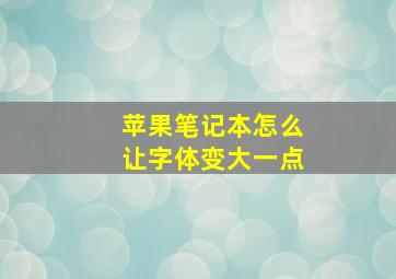 苹果笔记本怎么让字体变大一点