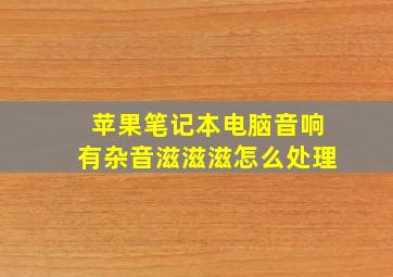 苹果笔记本电脑音响有杂音滋滋滋怎么处理