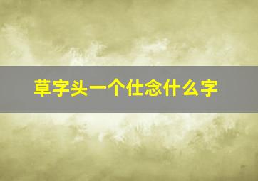 草字头一个仕念什么字