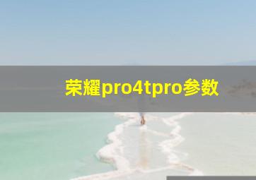 荣耀pro4tpro参数