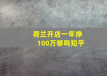 荷兰开店一年挣100万够吗知乎