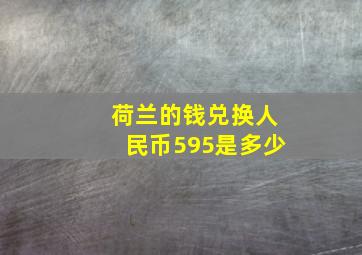 荷兰的钱兑换人民币595是多少