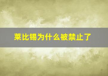 莱比锡为什么被禁止了