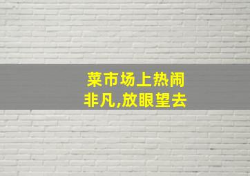 菜市场上热闹非凡,放眼望去