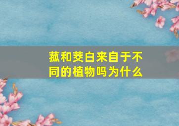 菰和茭白来自于不同的植物吗为什么