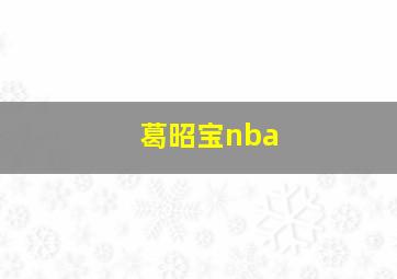 葛昭宝nba