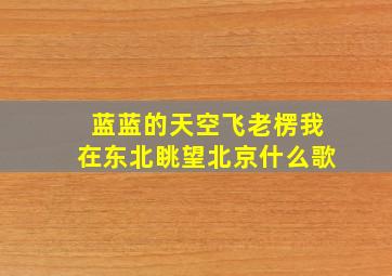 蓝蓝的天空飞老楞我在东北眺望北京什么歌