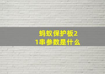 蚂蚁保护板21串参数是什么