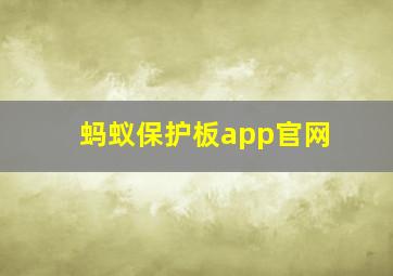 蚂蚁保护板app官网