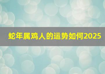 蛇年属鸡人的运势如何2025