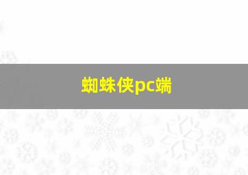 蜘蛛侠pc端