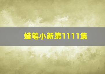 蜡笔小新第1111集