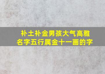 补土补金男孩大气高雅名字五行属金十一画的字