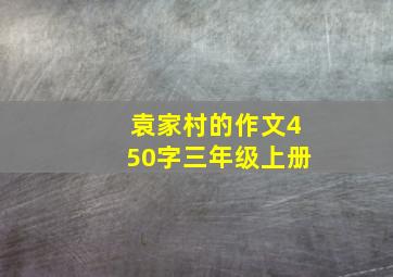 袁家村的作文450字三年级上册