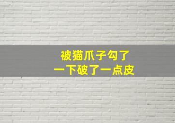 被猫爪子勾了一下破了一点皮