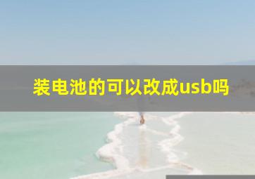 装电池的可以改成usb吗