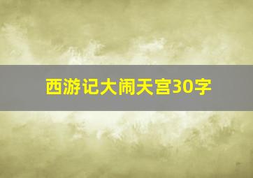 西游记大闹天宫30字