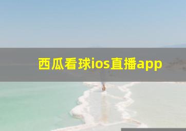 西瓜看球ios直播app