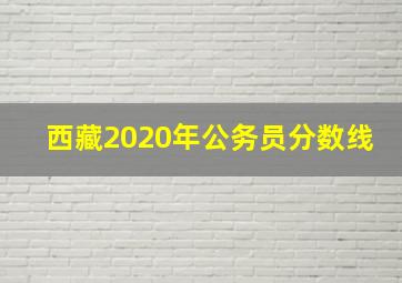 西藏2020年公务员分数线