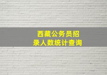 西藏公务员招录人数统计查询