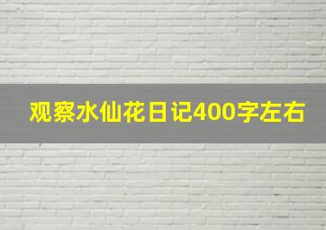 观察水仙花日记400字左右