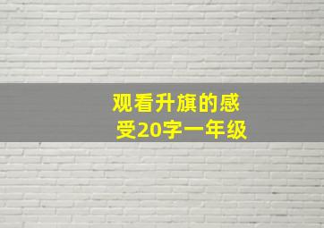 观看升旗的感受20字一年级