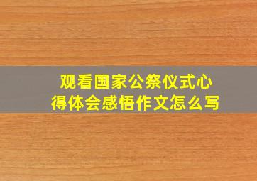 观看国家公祭仪式心得体会感悟作文怎么写