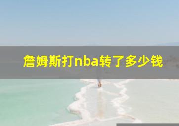 詹姆斯打nba转了多少钱